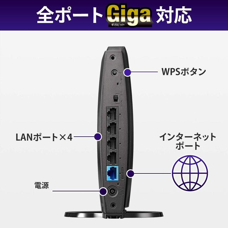 アイ・オー・データ WiFi 無線LAN ルーター 11ax 最新規格 Wi-Fi6 AX1800 1201+574Mbps IPv6 3階｜ricoroco65｜08