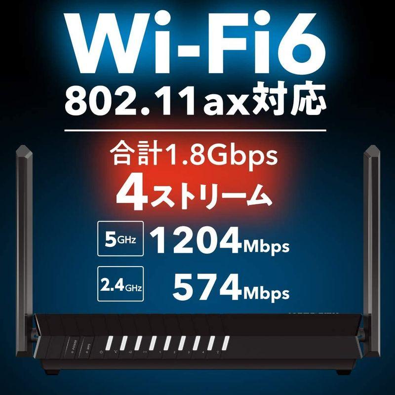 メーカー生産終了品 NETGEAR WiFiルーター 無線LAN 11ax(Wi-Fi6)AX1800 iPhone 11/11 Pro M｜ricoroco65｜05