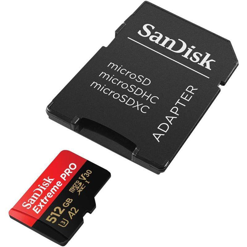 返品保証 マイクロSD 512GB サンディスク Extreme PRO microSDXC A2 SDSQXCZ-512G 海外パッケージ品