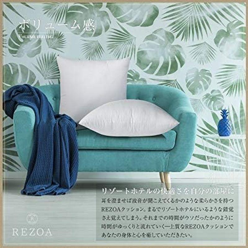 REZOA (レゾア) クッション 中身 日本製 ヌードクッション 45×45 cm 2個セット 適度な弾力でへたらない 洗濯機で洗える｜ricoroco65｜06