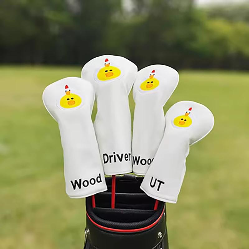 ゴルフクラブカバー 1W/3W/5W/UT 4点セット シンプルタイガー 新作⛳ ヘッドカバー 4点セット ドライバー フェアウェイウッド