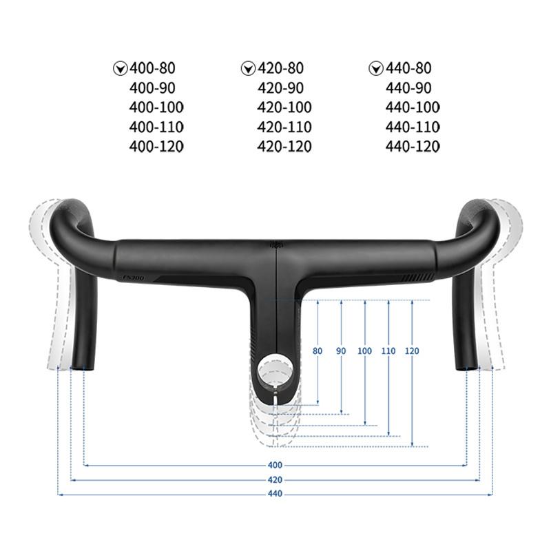 FIRE SPIDER FS300ステム一体型カーボンハンドルOD1/OD2対応 FIRE SPIDER プレミアム FS300 ステム一体型ドロップハンドル
