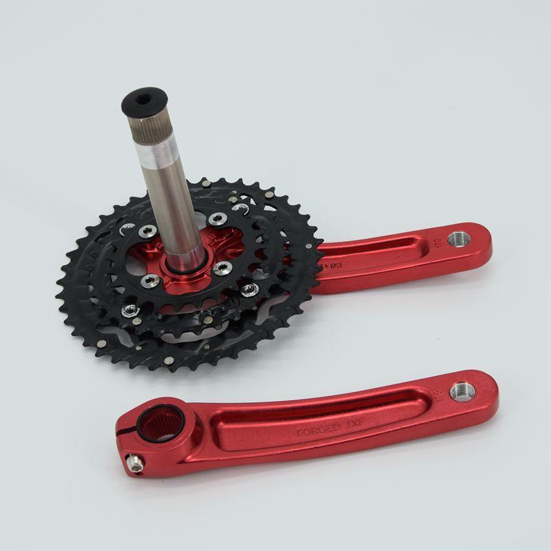 MTB用 クランクセット 一体型中空 24-32-42T 30速 チェーンホイール