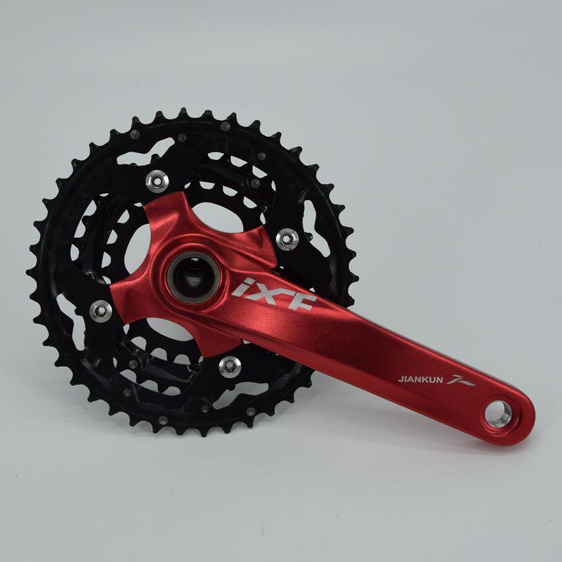 MTB用 クランクセット 一体型中空 24-32-42T 30速 チェーンホイール