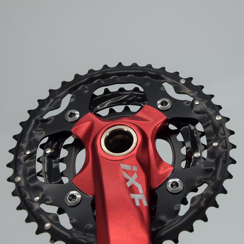MTB用 クランクセット 一体型中空 24-32-42T 30速 チェーンホイール
