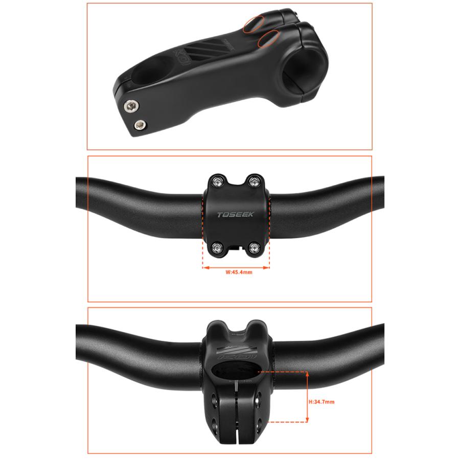 TOSEEK カーボンステム TORAY フールカーボン一体成型 70〜120mm −12