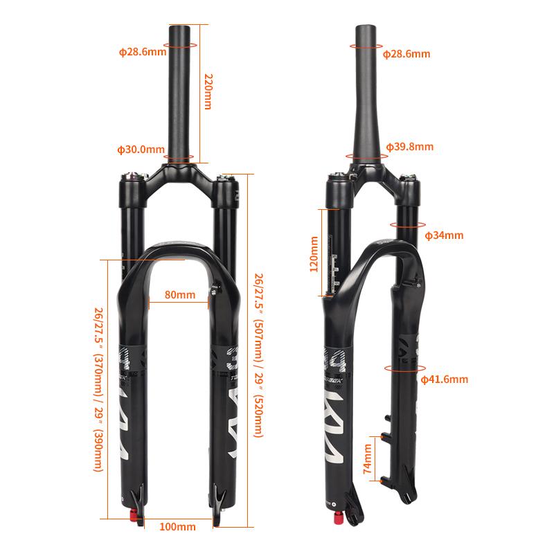 TOSEEKサスペンションフォーク MTBフォーク マウンテンバイクフォーク