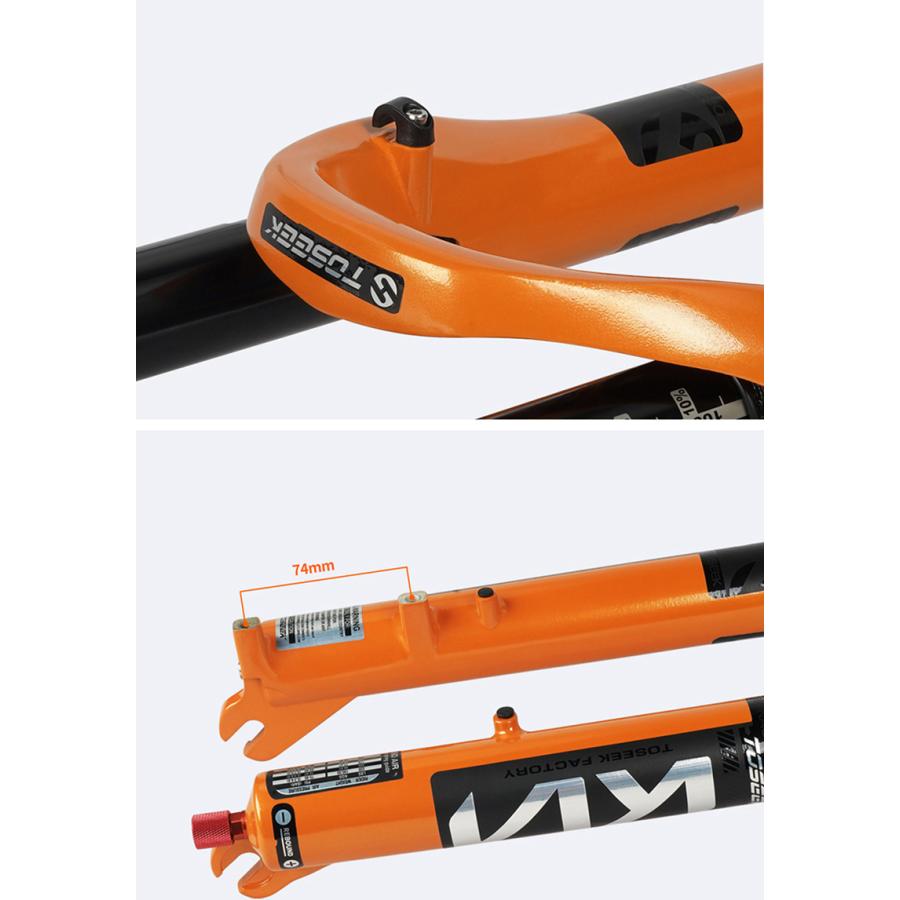 TOSEEKサスペンションフォーク MTBフォーク マウンテンバイクフォーク