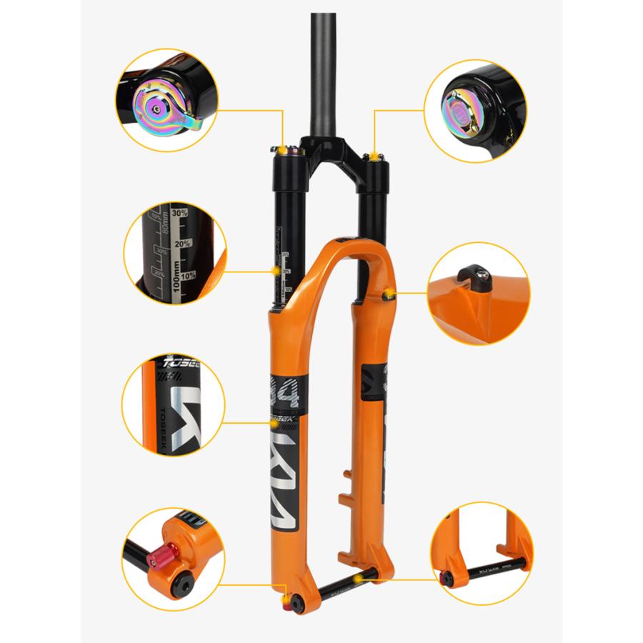 TOSEEKサスペンションフォーク MTBフォーク マウンテンバイク TOSEEKサスペンションフォーク MTBフォーク マウンテンバイク