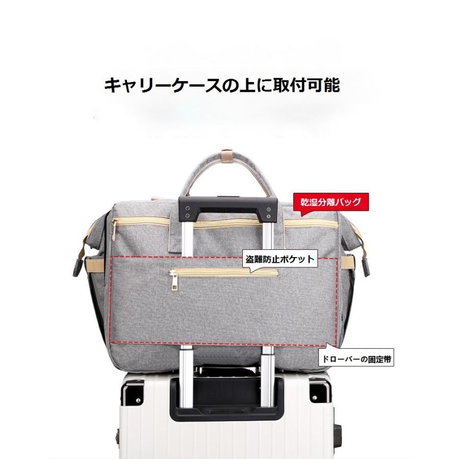 大人気 防水マザーズバッグ 盗難防止ポケット 保温ポケット付き 4way