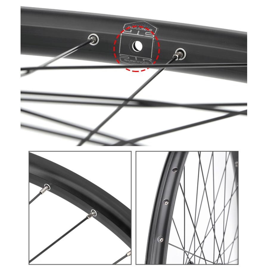 SUNRingle 26/27.5/29インチ MTBホイール ペア 手組 完組 クィック
