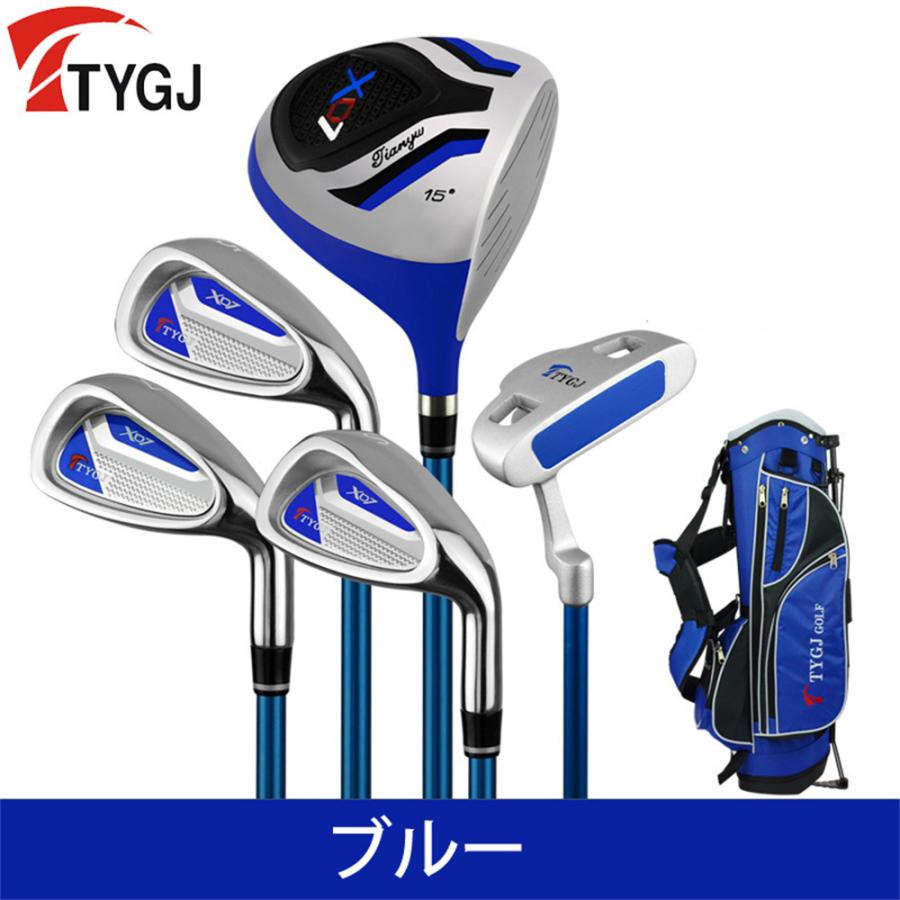TTYGJゴルフ クラブセット 5本 スタンド式バッグ付き ジュニアゴルフ