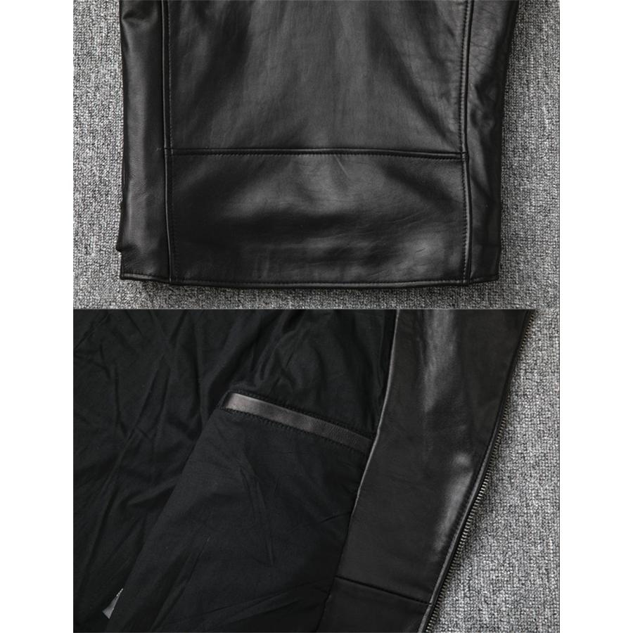 ラム革 革ジャン メンズ カウ レザージャケット 本革ジャケット