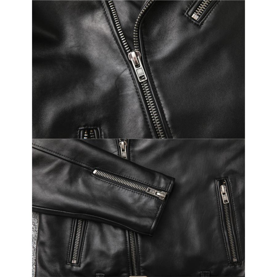 ラム革 革ジャン メンズ カウ レザージャケット 本革ジャケット