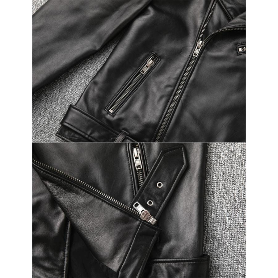 ラム革 革ジャン メンズ カウ レザージャケット 本革ジャケット