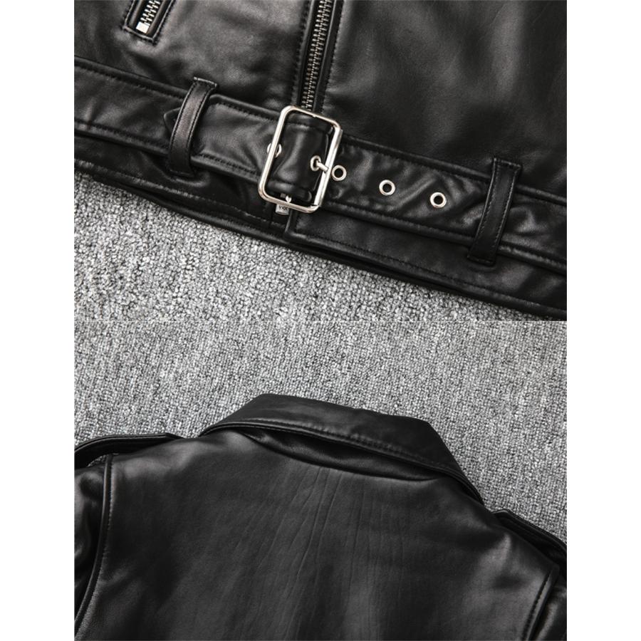 ラム革 革ジャン メンズ カウ レザージャケット 本革ジャケット