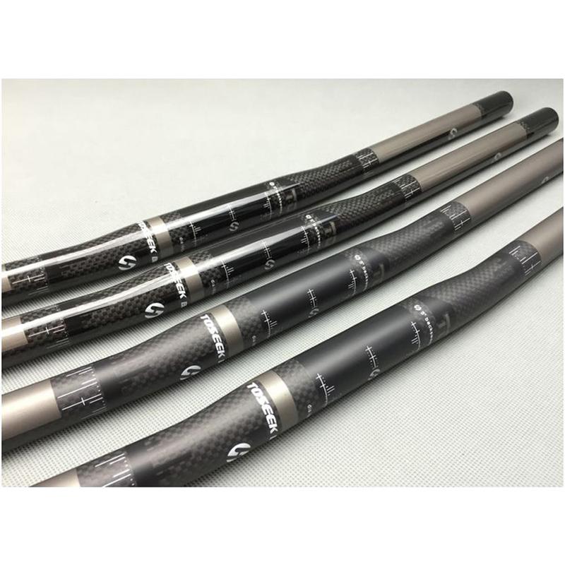 TOSEEK フラットハンドル 25.4 カーボンハンドル ストレートバー MTB