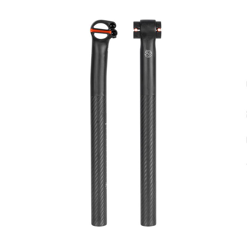 USE1.com カーボンシートポスト 実測径24.9mm 希少径 TOSEEK 丸型/楕円レール兼用 オフセット5/20 カーボンシートポスト