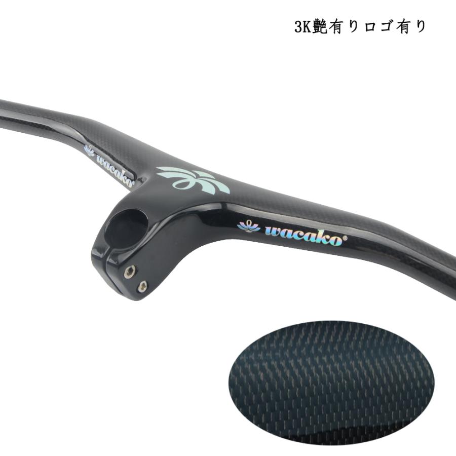 wacako カーボンハンドル フラットバー ストレートバー 17度 MTB