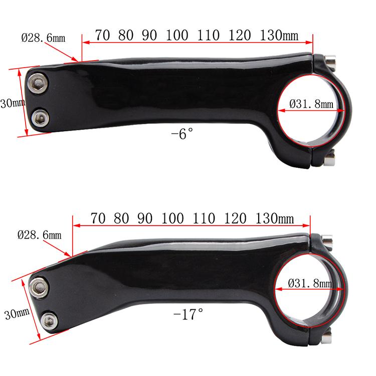 wacako カーボンステム 6度17度 ロードバイクステム マウンテンバイク