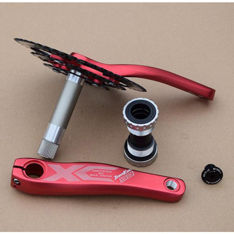 BMX MTB クランクセット 22mm クランクセット MTB用 一体型中空 22-32-44T 27速 BCD104mm チェーン