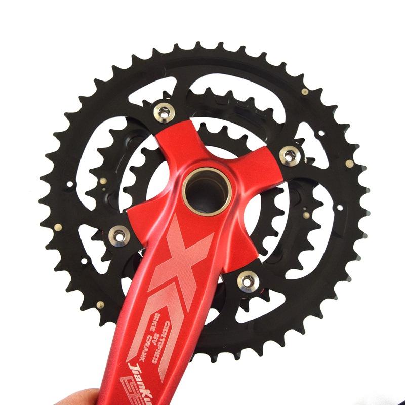 クランクセット MTB用 一体型中空 22-32-44T 27速 BCD104mm チェーン