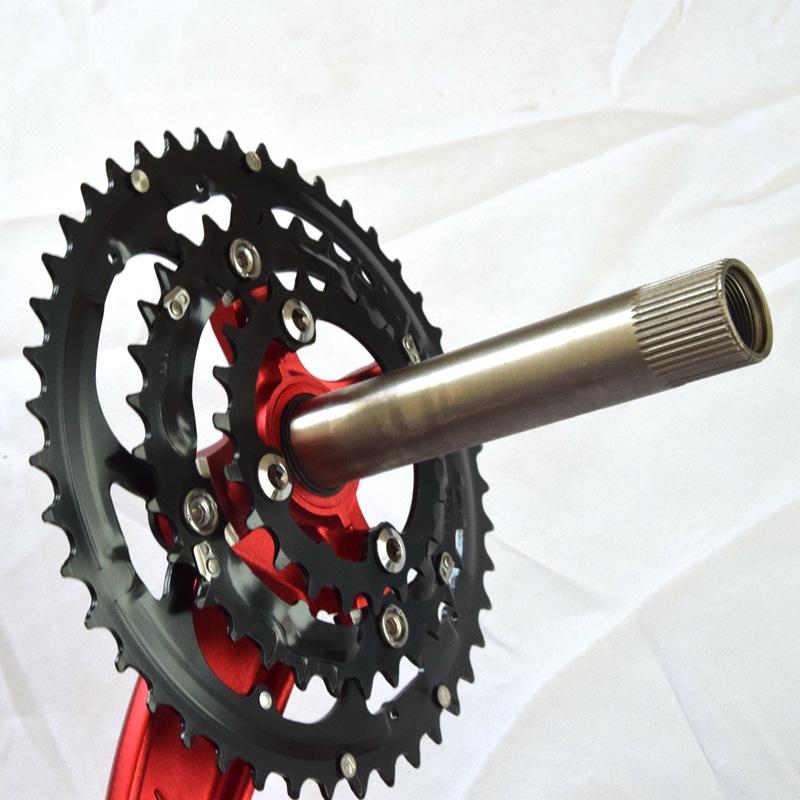 クランクセット MTB用 一体型中空 22-32-44T 27速 BCD104mm チェーン