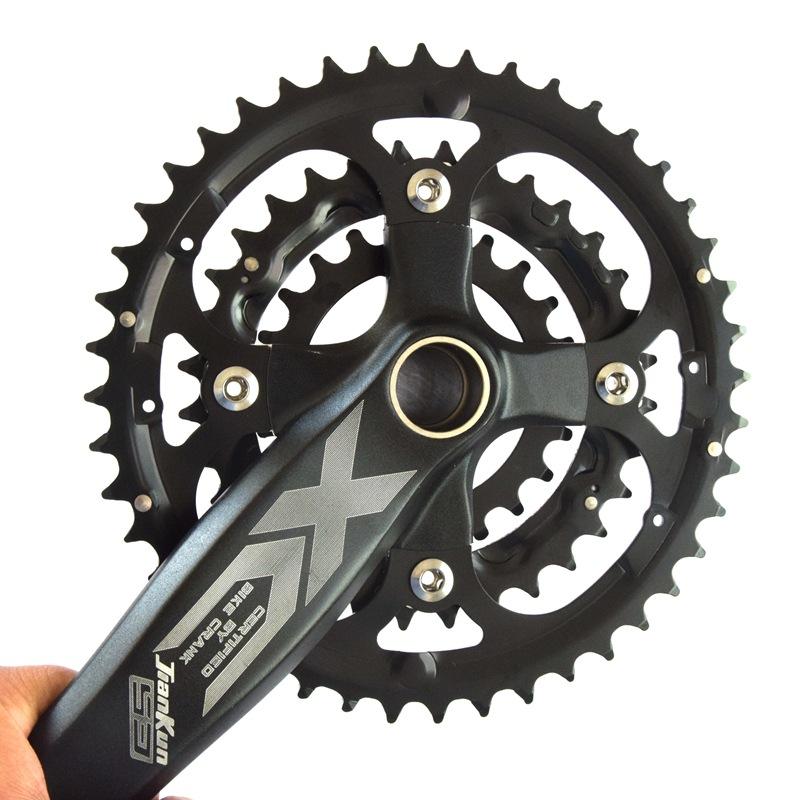 クランクセット MTB用 一体型中空 22-32-44T 27速 BCD104mm チェーン