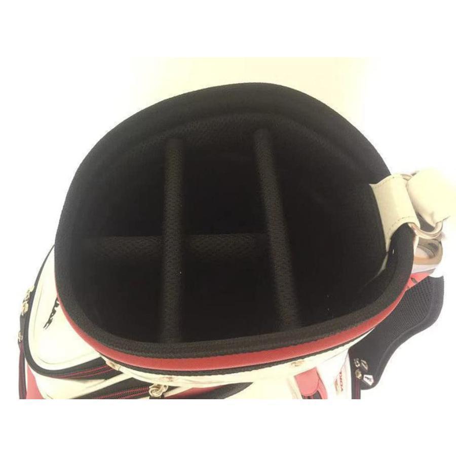 【ラスト1点】 2023ボーケイ キャディバッグ PUレザー スポーツゴルフバッグ 防水耐摩耗性 9.5ポケット 白/黒 限定販売 スタンド Golf Club Bag 防水ゴルフクラブバッグ 【H2000873653】(11760円)