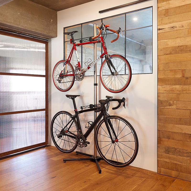 MINOURA P-500AL-5S自転車ペアスタンド バスケット付き