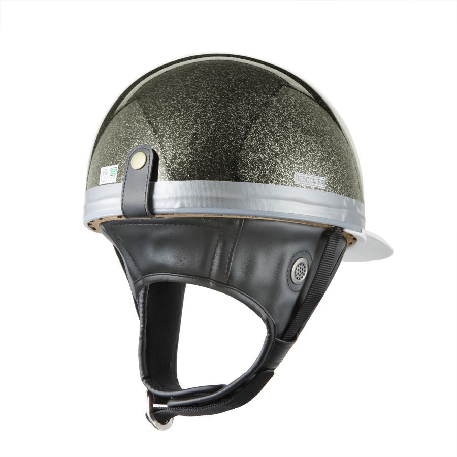 コルク半ヘルメット　pscマーク付き ヘルメット コルク半キャップ ブラックラメ KC-029L 新品 白ツバ SG