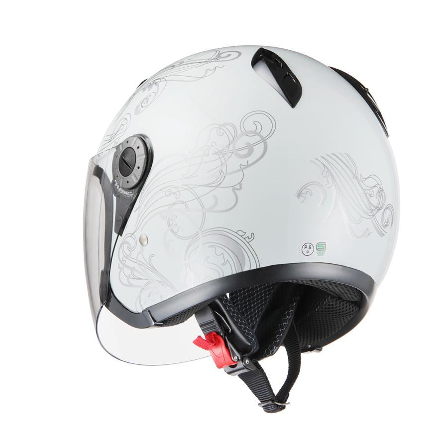 ヘルメット ジェット グラフィック ホワイト M 57cm-58cm未満 SG規格