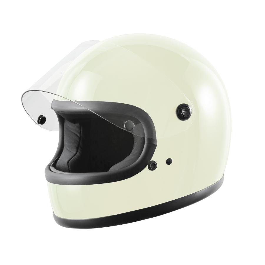 限定カラー 山城レトロフルフェイスヘルメット ホワイト/レッド PSCマーク ヘルメット フルフェイス ホワイト ビンテージ レトロ 族ヘル 新品 SG