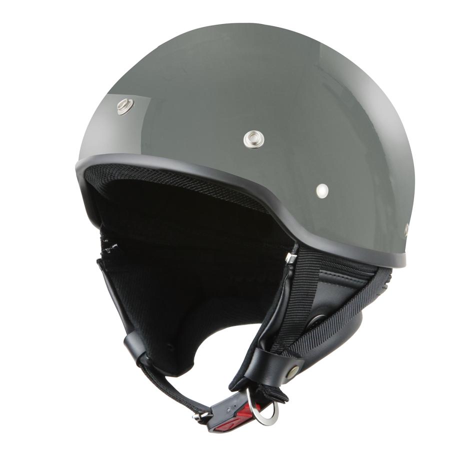 バイクヘルメット グレー 灰色 ポリスヘルメット ハーフヘルメット 半