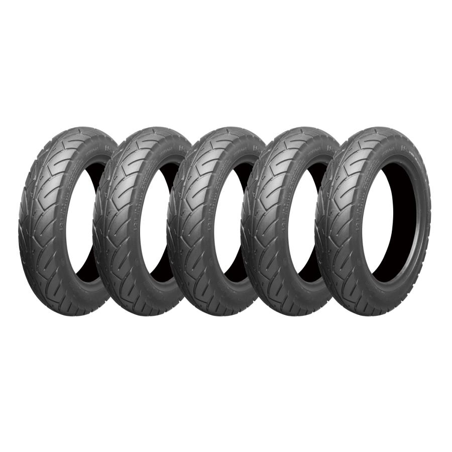 80/90-10 TL L-637 BPCタイヤ 5点 バイク オートバイ タイヤ 高品質