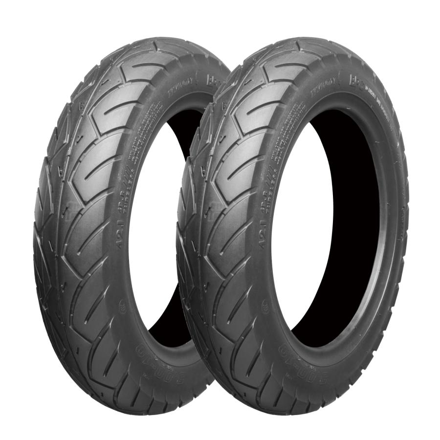 80/90-10 TL L-637 BPCタイヤ 2点 バイク オートバイ タイヤ 高品質