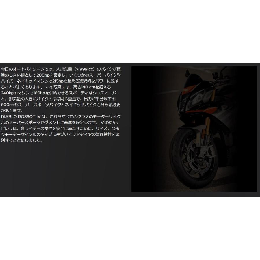 PIRELLI ピレリ DIABLO ROSSO IV 190/55ZR17 M/C(75W) TL リア 3979600
