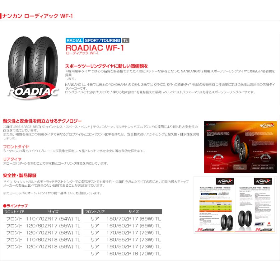 ナンカン ローディアック 110/70ZR17 M/C (54W) TL NANKANG ROADIAC