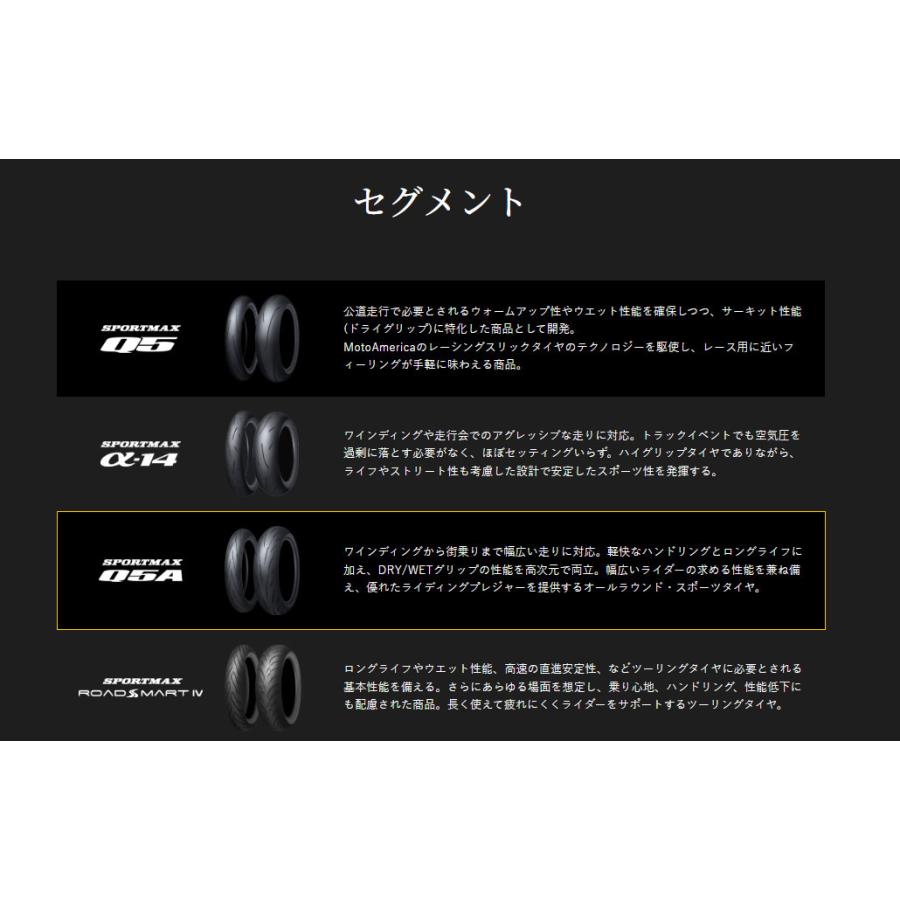 DUNLOP（ダンロップ） DUNLOP SPORTMAX Q5A 190/50ZR17 M/C 73W 354885