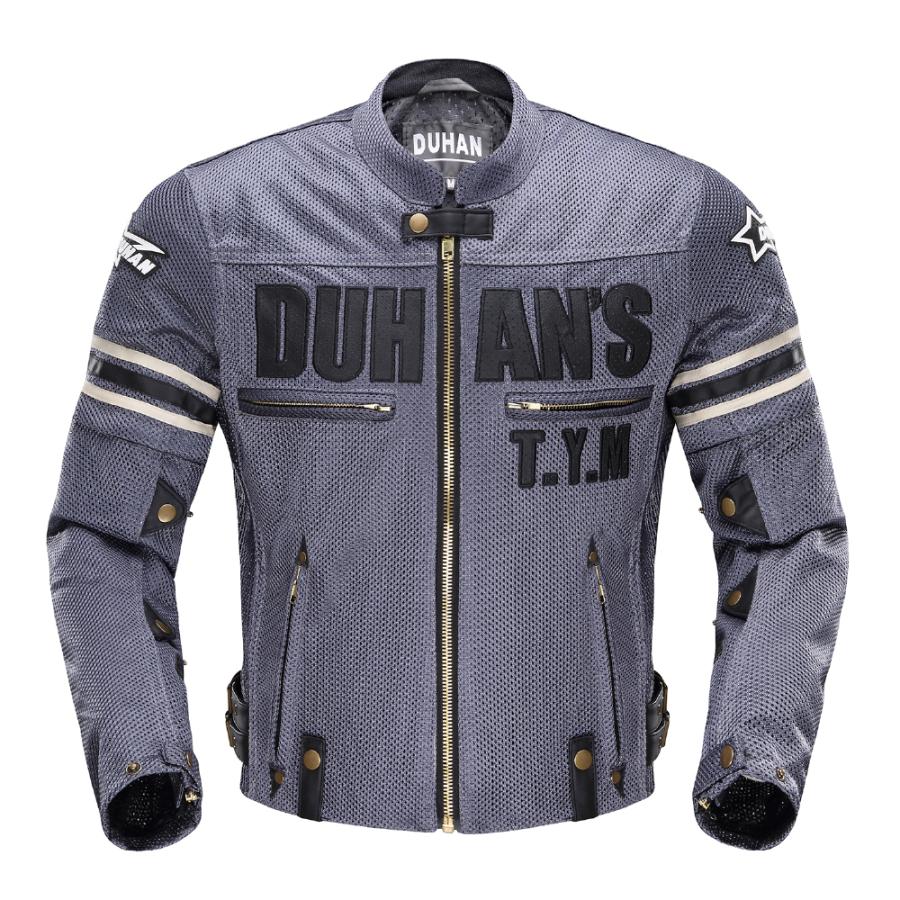 DUHAN メッシュジャケット XL　ライディングジャケット　バイクウェア DUHAN ライディングジャケット メッシュ プロテクター付 春夏 袖脱着
