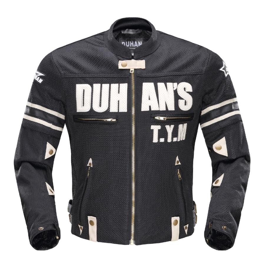 DUHAN メッシュジャケット XL　ライディングジャケット　バイクウェア DUHAN ライディングジャケット メッシュ プロテクター付 春夏 袖脱着