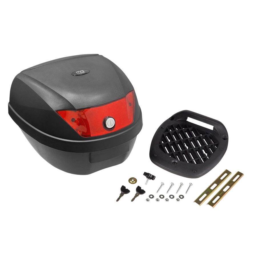 バイク リアボックス 28L 鍵付き 黒 ブラック TYPE-A オートバイ 原付