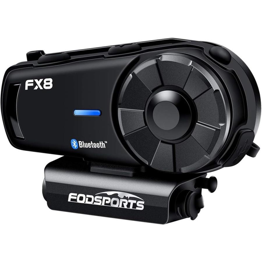 FODSPORTS バイク インカム FX8 最大8人 Bluetooth5.0 音楽共有 20時間