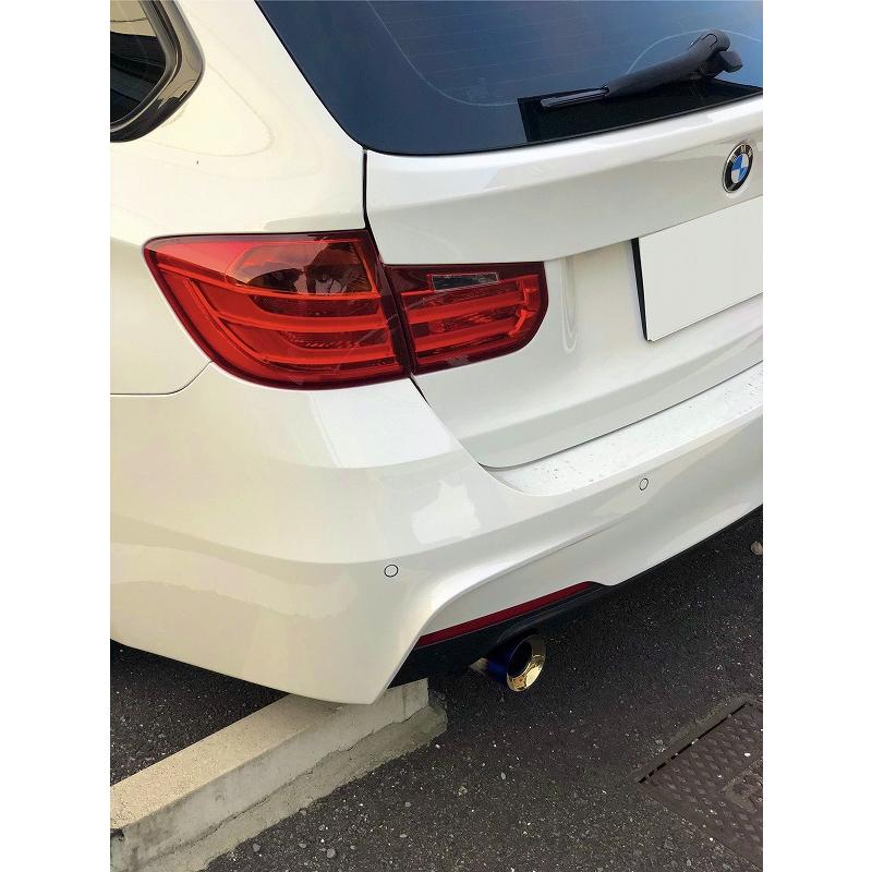 BMW 3シリーズ F30/F31/F34 マフラーカッター ドーム 90mm ブルー 1本