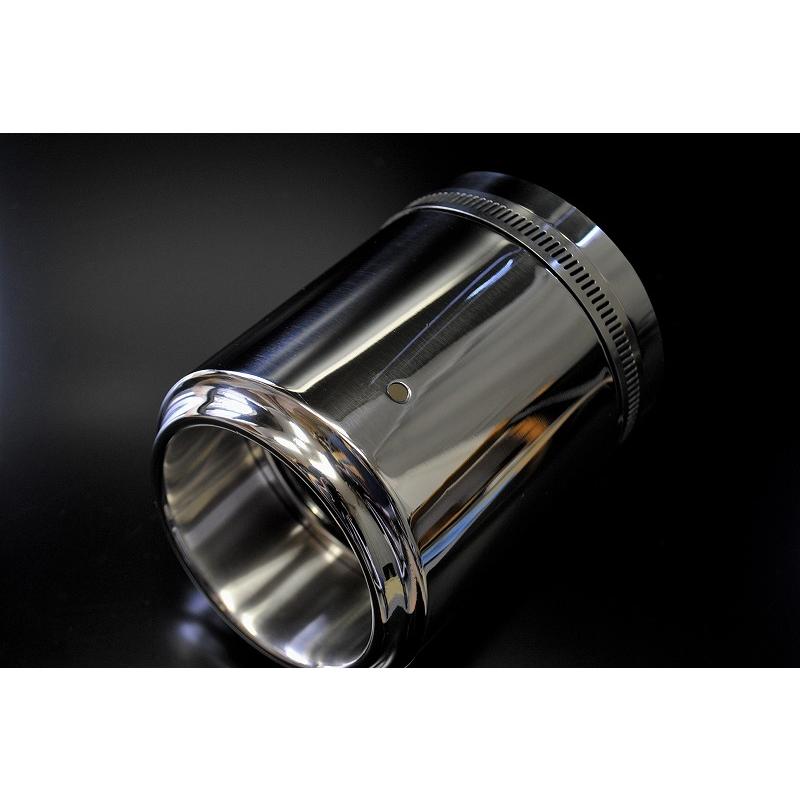 コペン テーパー マフラーカッター 100mm シルバー 鏡面テール