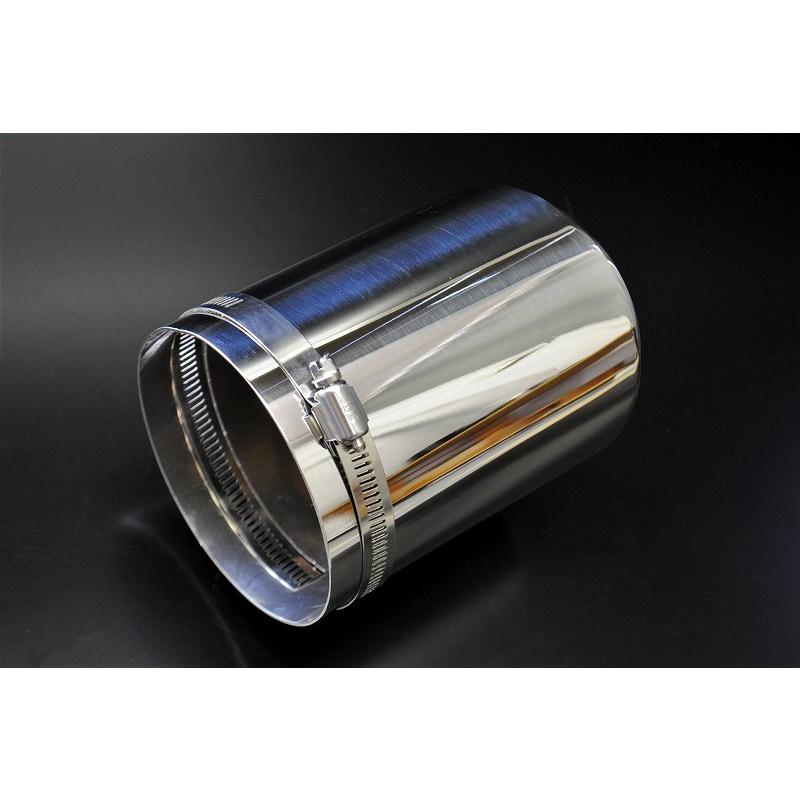 コペン テーパー マフラーカッター 100mm シルバー 耐熱ブラック塗装 2