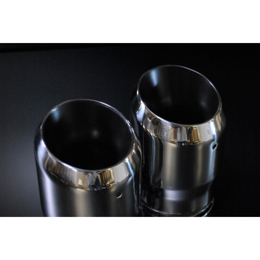 CX-8 ユーロ マフラーカッター 100mm シルバー 耐熱ブラック塗装 2本 鏡面 高純度 SUS304ステンレス ［B11S］ |  | 04
