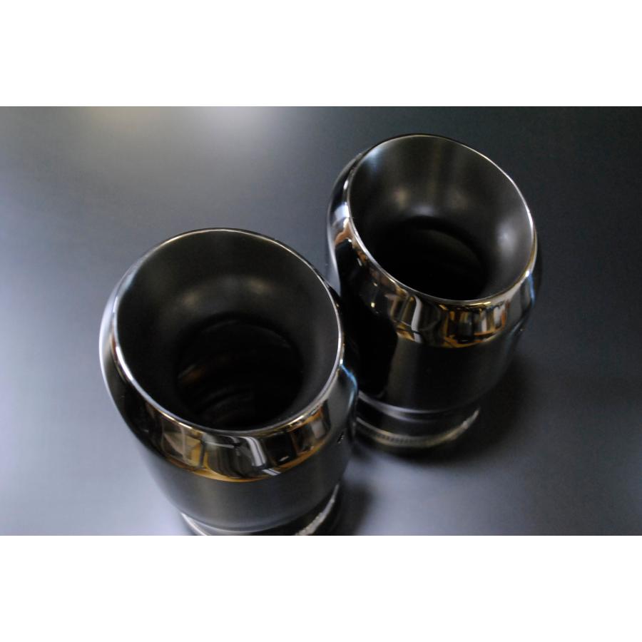CX-8 ユーロ マフラーカッター 100mm ブラック 耐熱ブラック塗装 2本 
