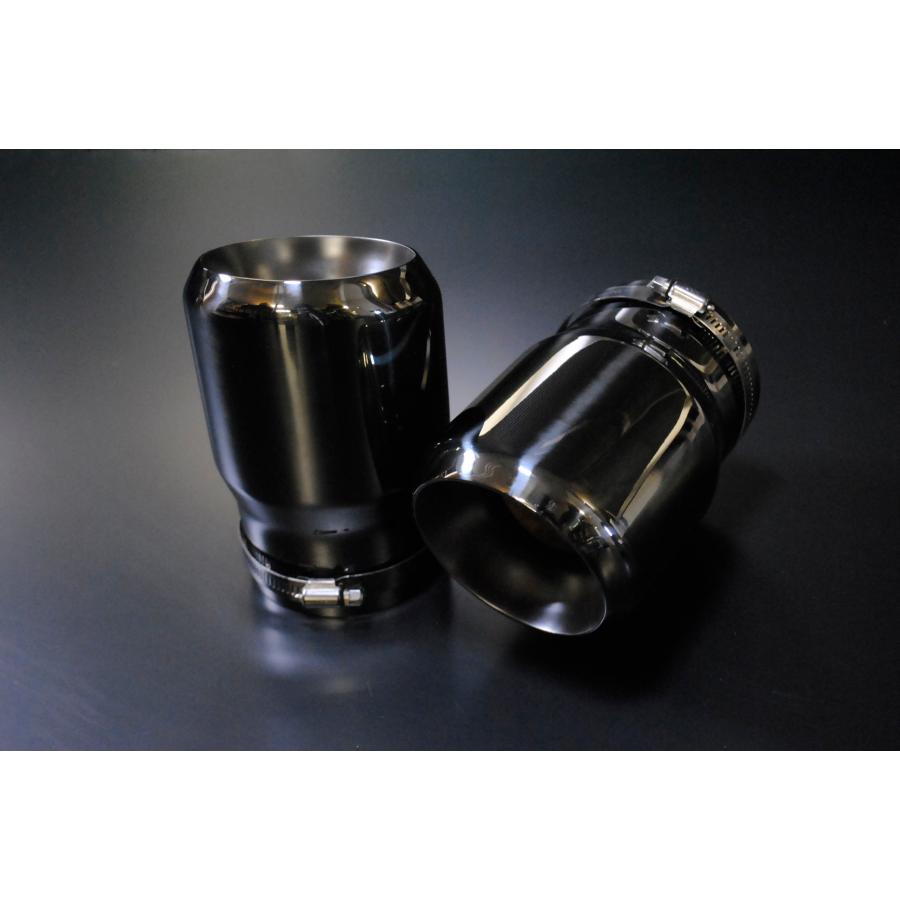CX-5 KF ユーロ マフラーカッター 100mm ブラック 耐熱ブラック塗装 2