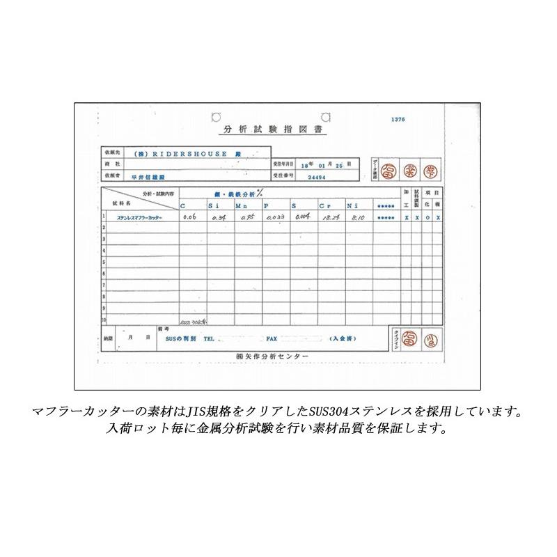 【B品】 CX-5 KF テーパー マフラーカッター 100mm ブルー 耐熱ブラック塗装 2本 鏡面 高純度SUS304ステンレス MAZDA｜ridershouse｜10